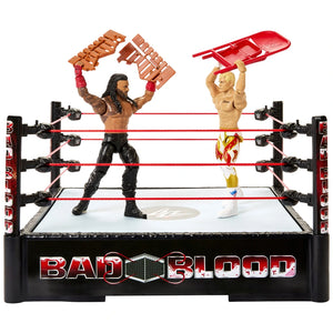 Wwe Main Event Mayhem Ring Playset With Cody Rhodes And Roman Reigns Action Figures