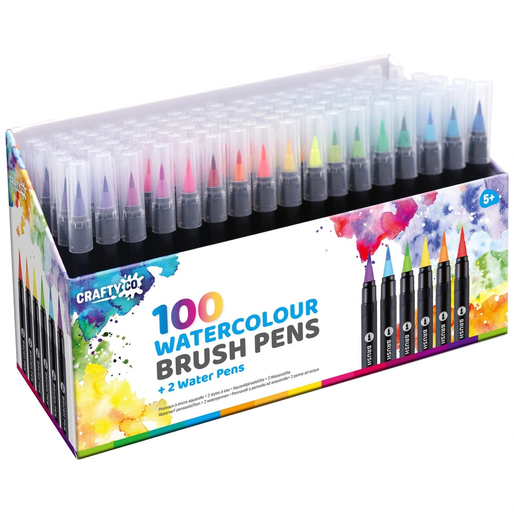 Crafty Co. Watercolour Brush And Water Pen Set 102 Piece