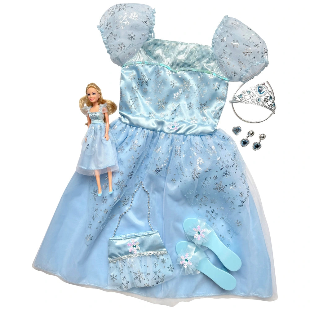 Blue Princess Dress With Doll Playset