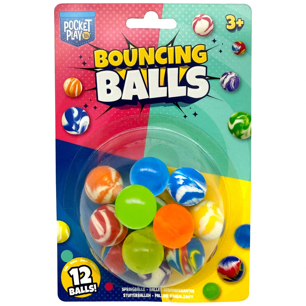 Pocket Play Small Bouncy Balls 12 Pack