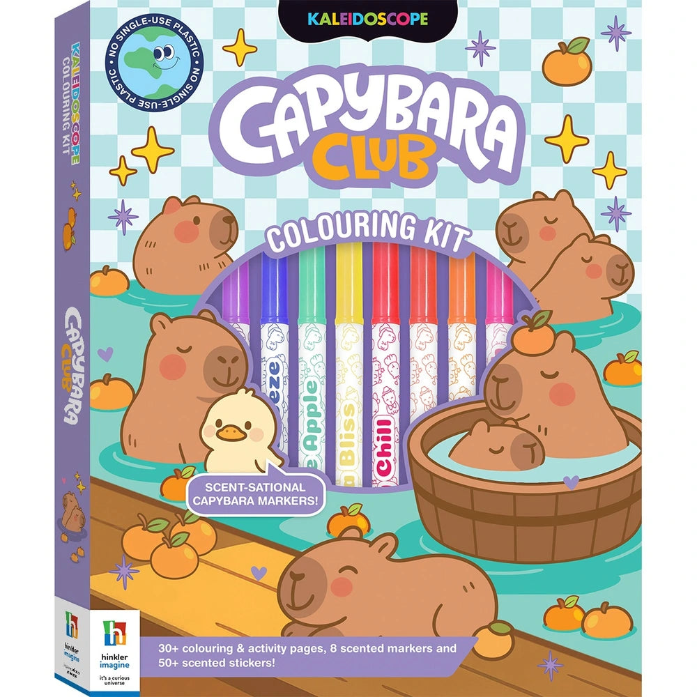 Capybara Club Colouring Book And Scented Markers