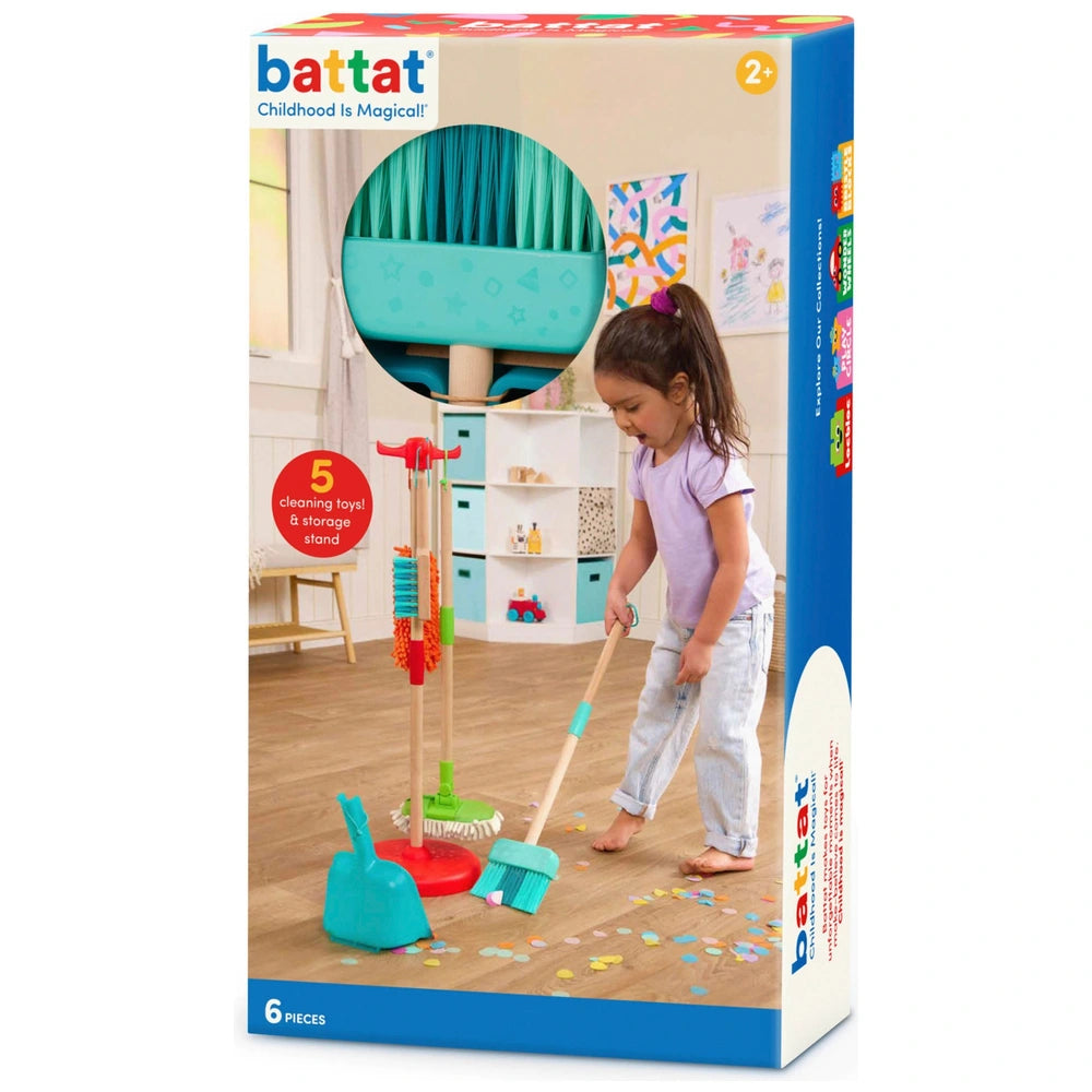 Battat Wooden Sweep & Clean Cleaning Set