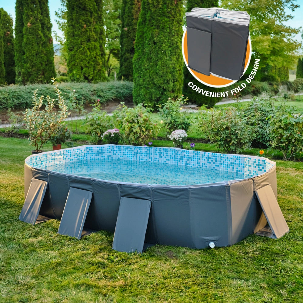 9Ft Rectangle Portable Folding Pool