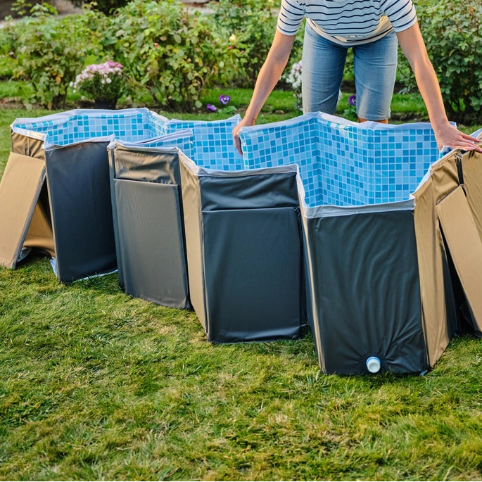 9Ft Rectangle Portable Folding Pool