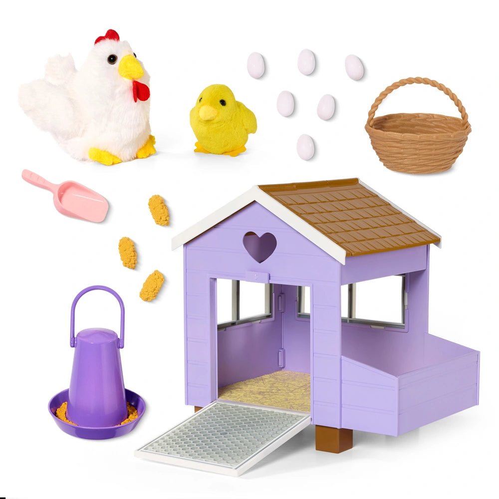 Our Generation Chicken Coop Playset With Accessories