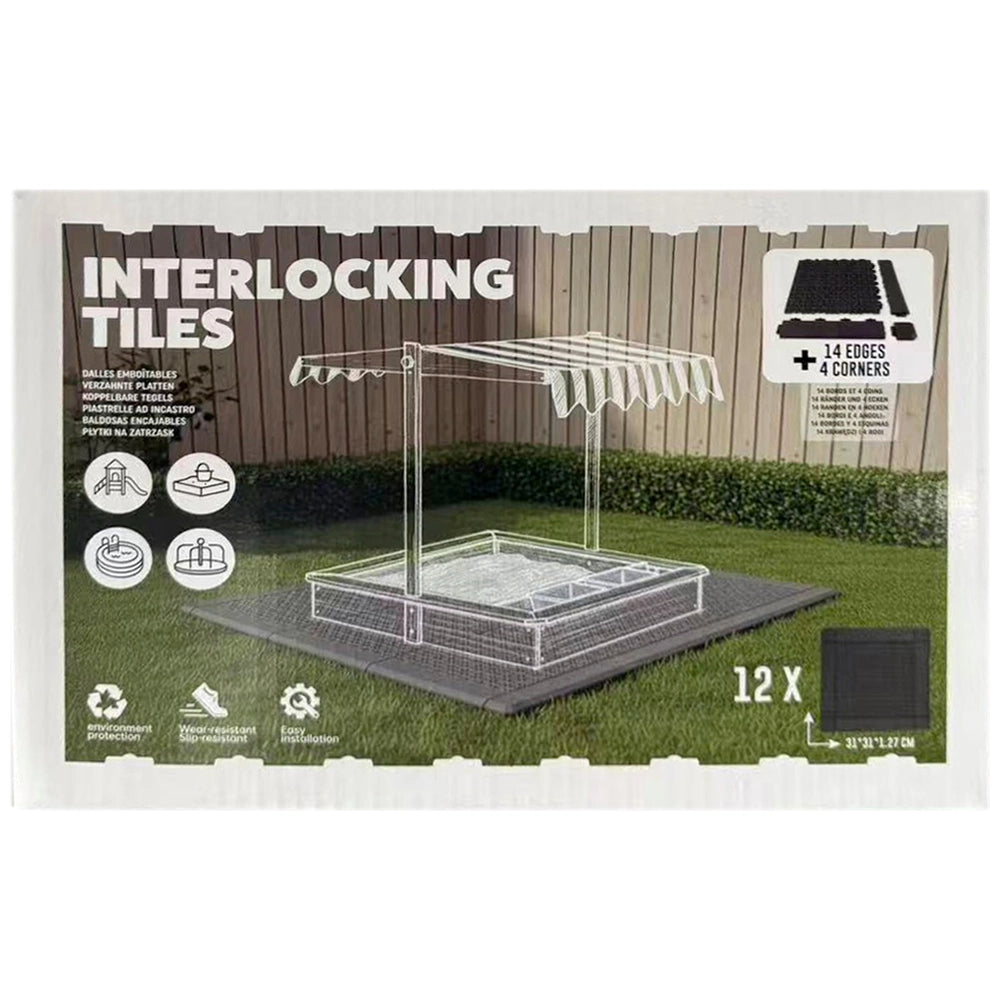 Outdoor Interlocking Floor Tiles 12 Pack