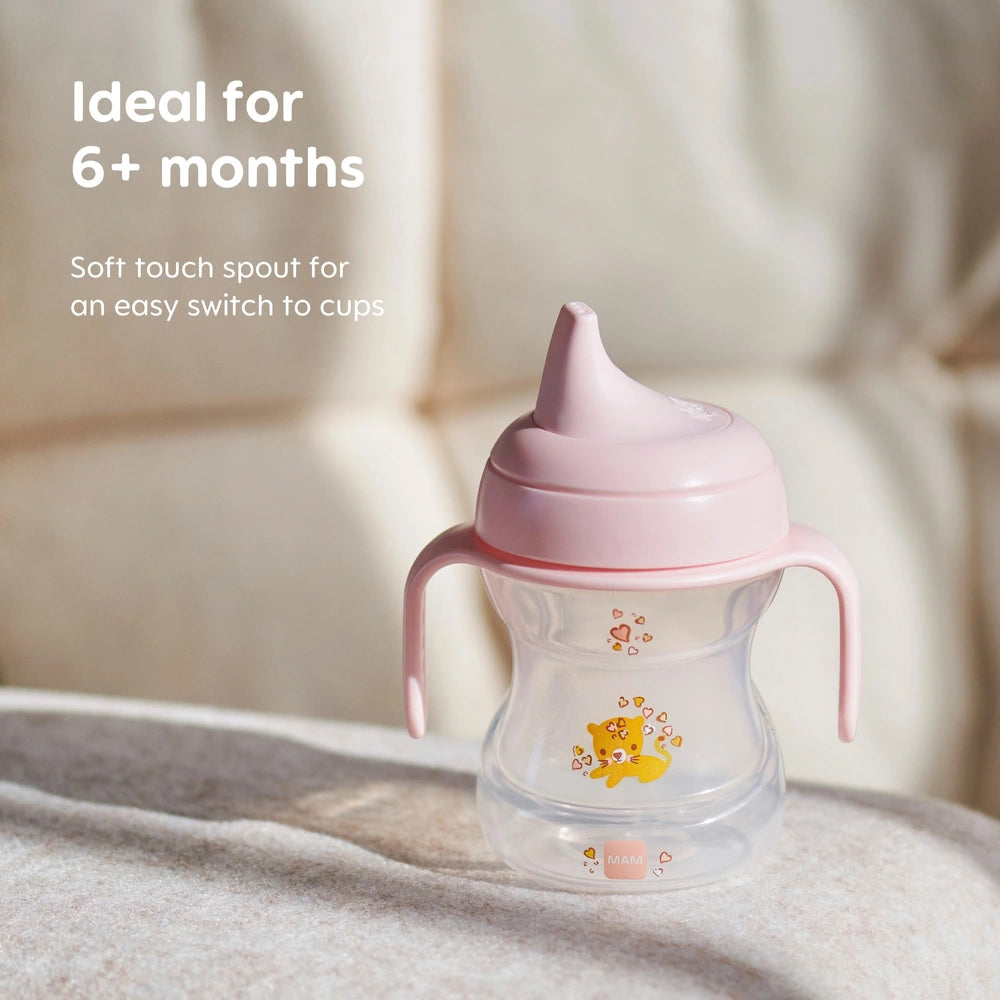 Mam Learn To Drink 190Ml Sippy Cup Pink
