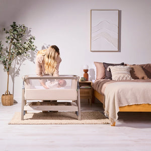 Tutti Bambini Cozee Lite Bedside Crib Latte