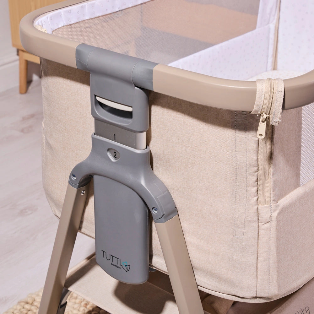 Tutti Bambini Cozee Lite Bedside Crib Latte
