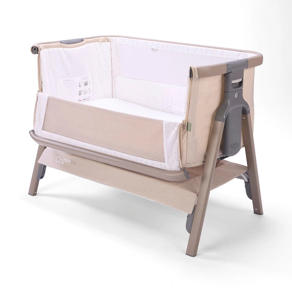 Tutti Bambini Cozee Lite Bedside Crib Latte