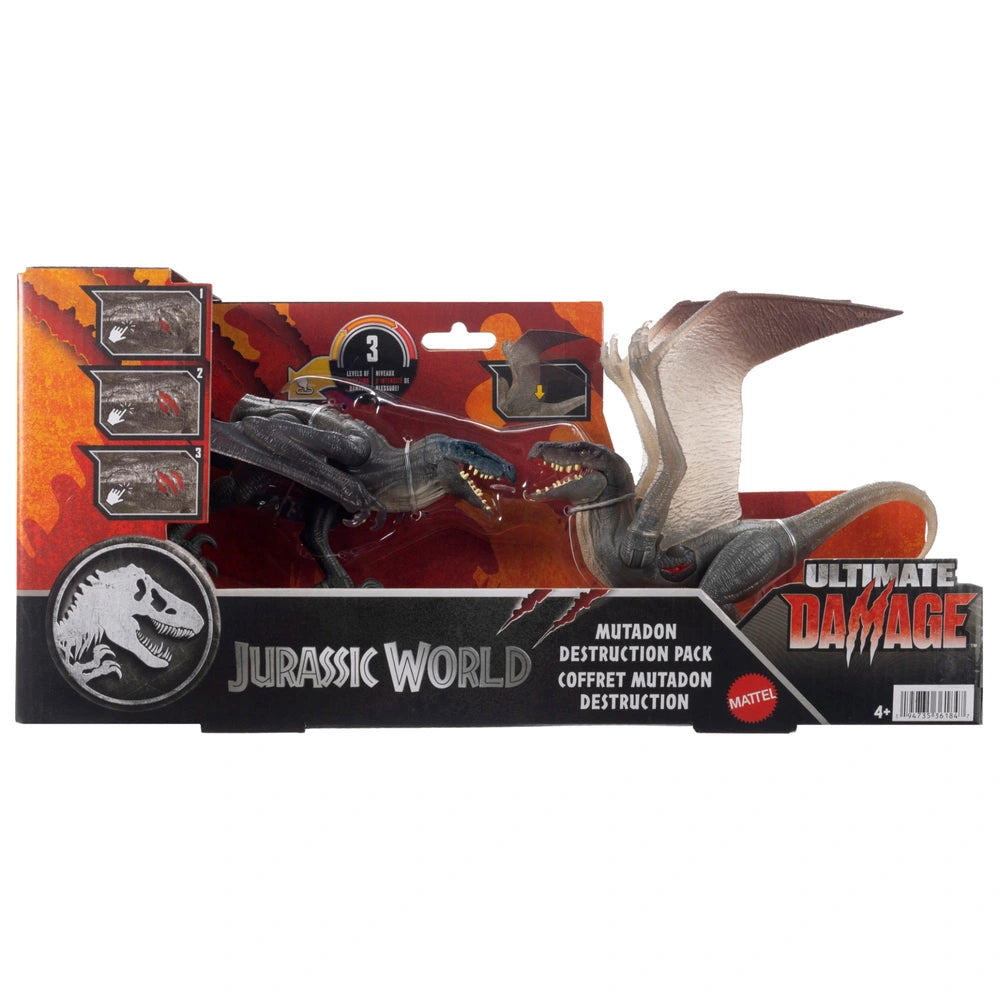 Jurassic World Dinosaur Action Figures Ultimate Damage Mutadon Destruction Pack