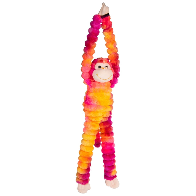 Terry The Pink And Orange Tiedye Cheeky Hanging Monkey Soft Toy 75Cm