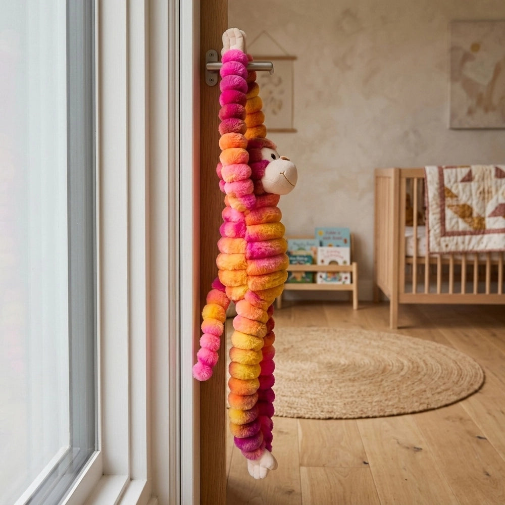 Terry The Pink And Orange Tiedye Cheeky Hanging Monkey Soft Toy 75Cm
