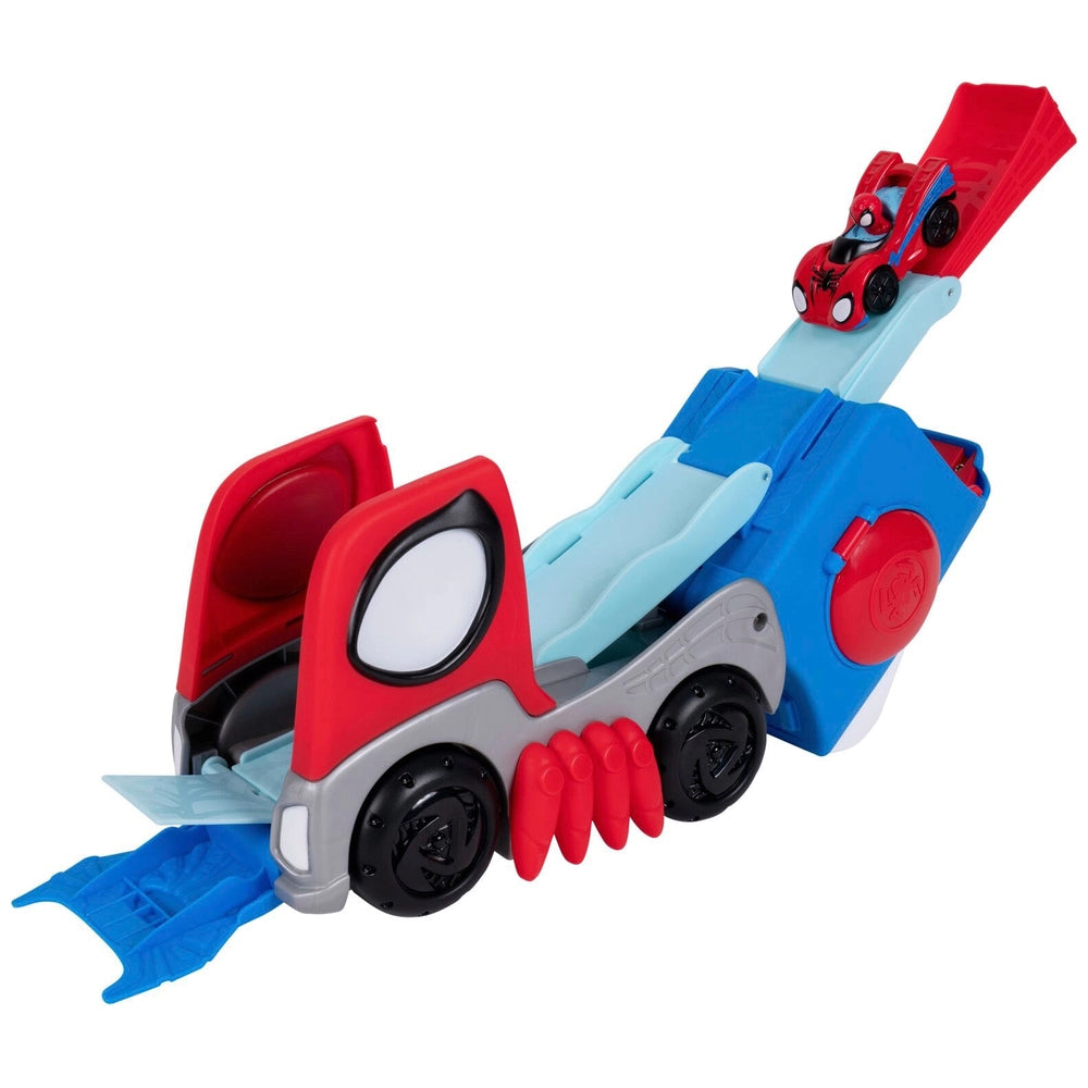 Marvel Spidey And His Amazing Friends Playset Transforming Hauler Raceway
