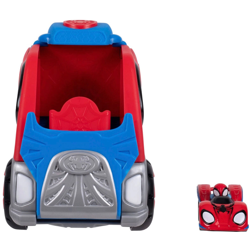 Marvel Spidey And His Amazing Friends Playset Transforming Hauler Raceway