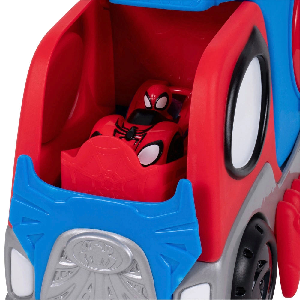 Marvel Spidey And His Amazing Friends Playset Transforming Hauler Raceway