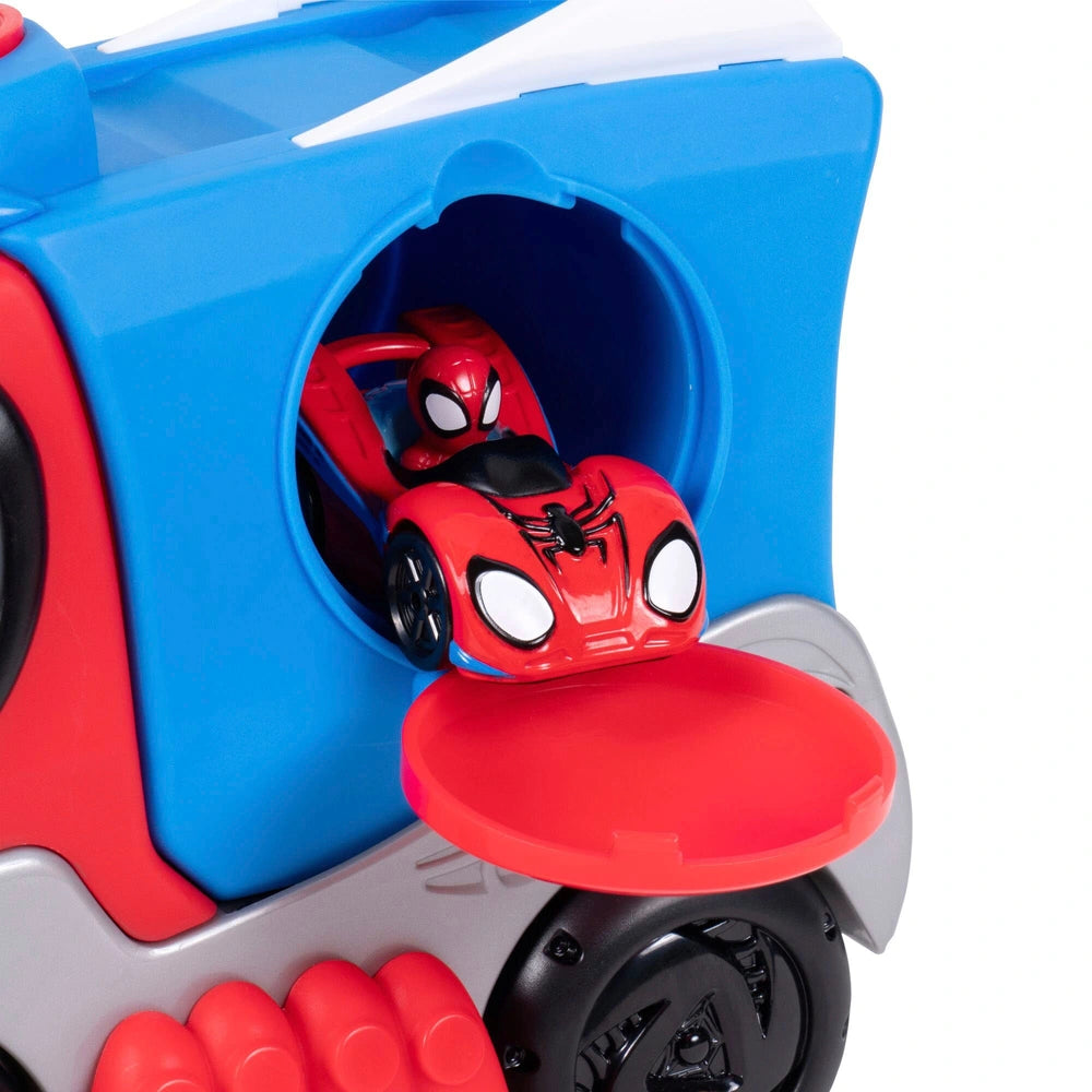 Marvel Spidey And His Amazing Friends Playset Transforming Hauler Raceway