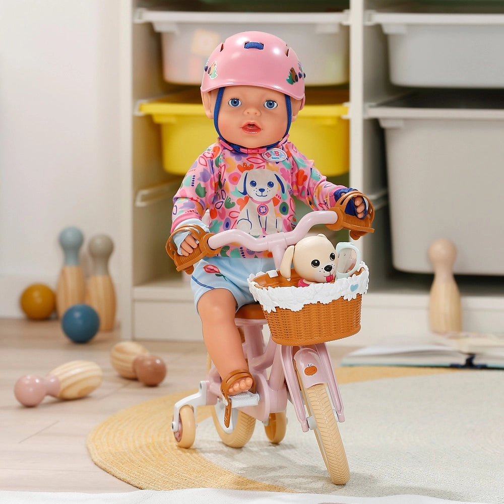 Baby Born Baby Doll Bicycle With Basket And Puppy Set
