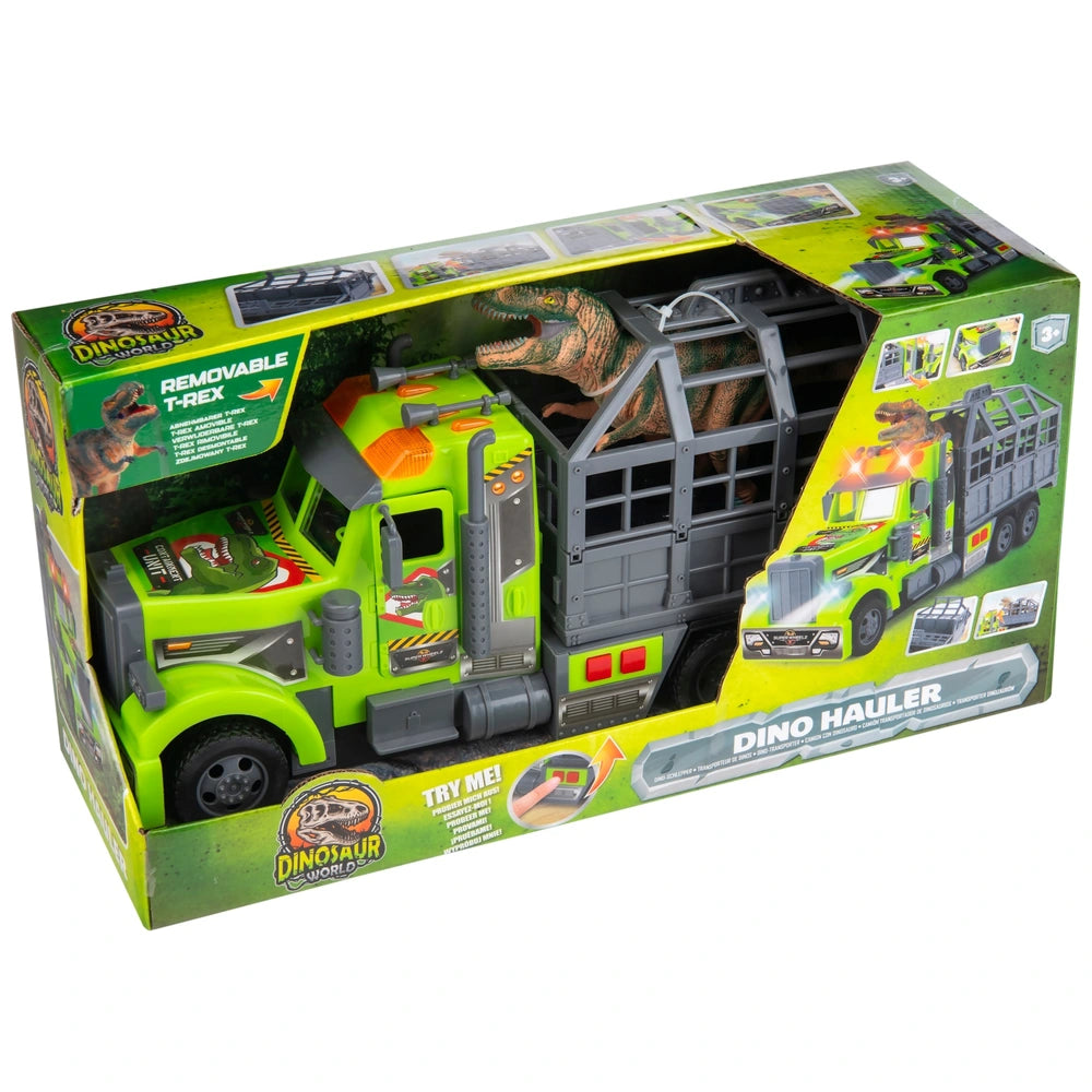 Dinosaur World Set Lights & Sounds Dino Hauler Set