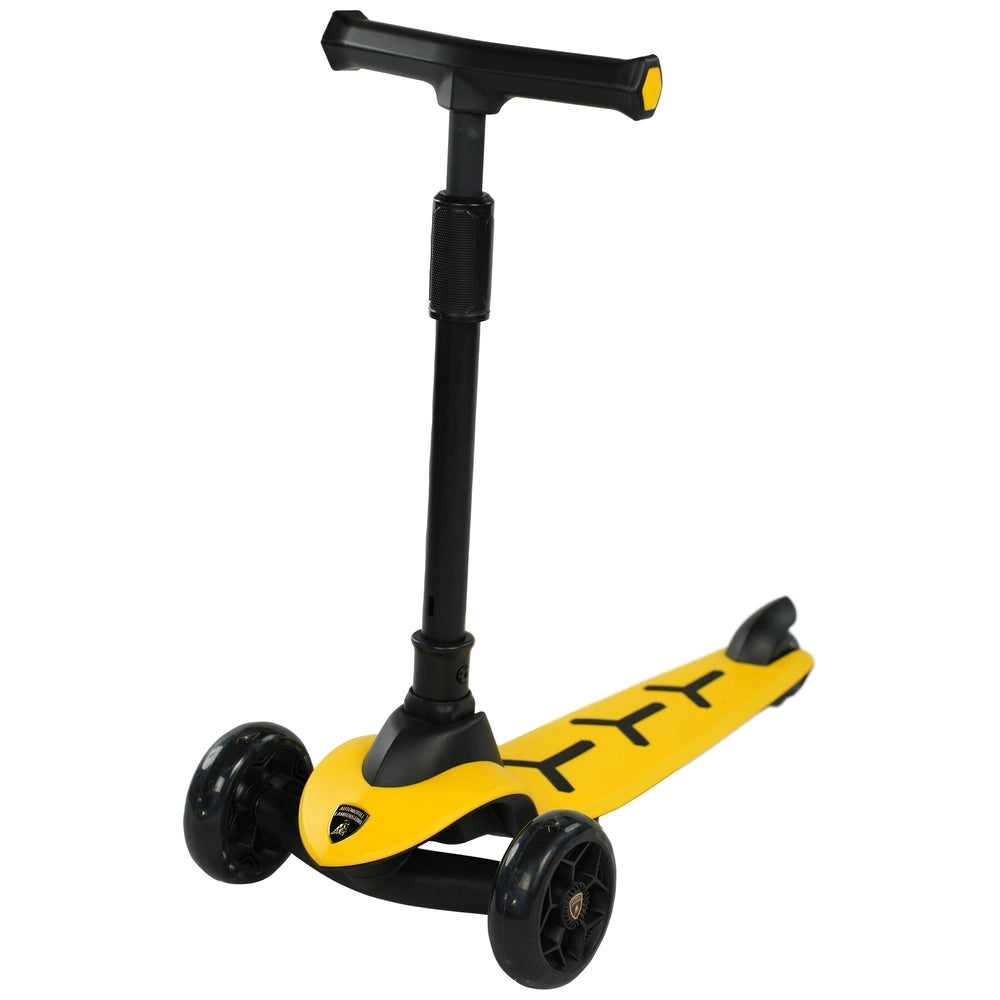 Lamborghini Folding 2-In-1 Scooter With Colour Led Wheels Yellow