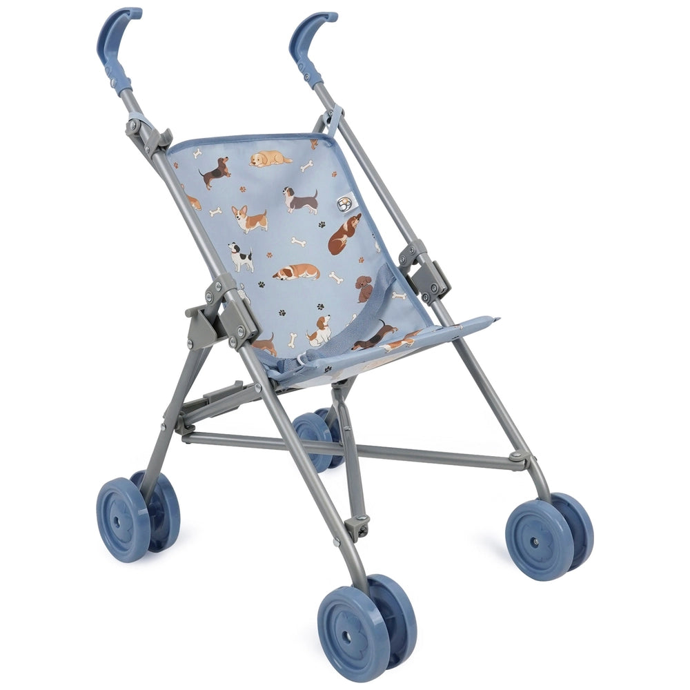 Ivy & Lily Baby Doll Umbrella Stroller Blue Doggie Print 50Cm