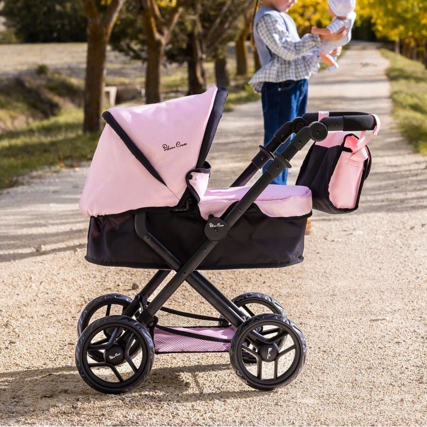 Silver Cross Ranger Baby Doll Pram Pink And Black