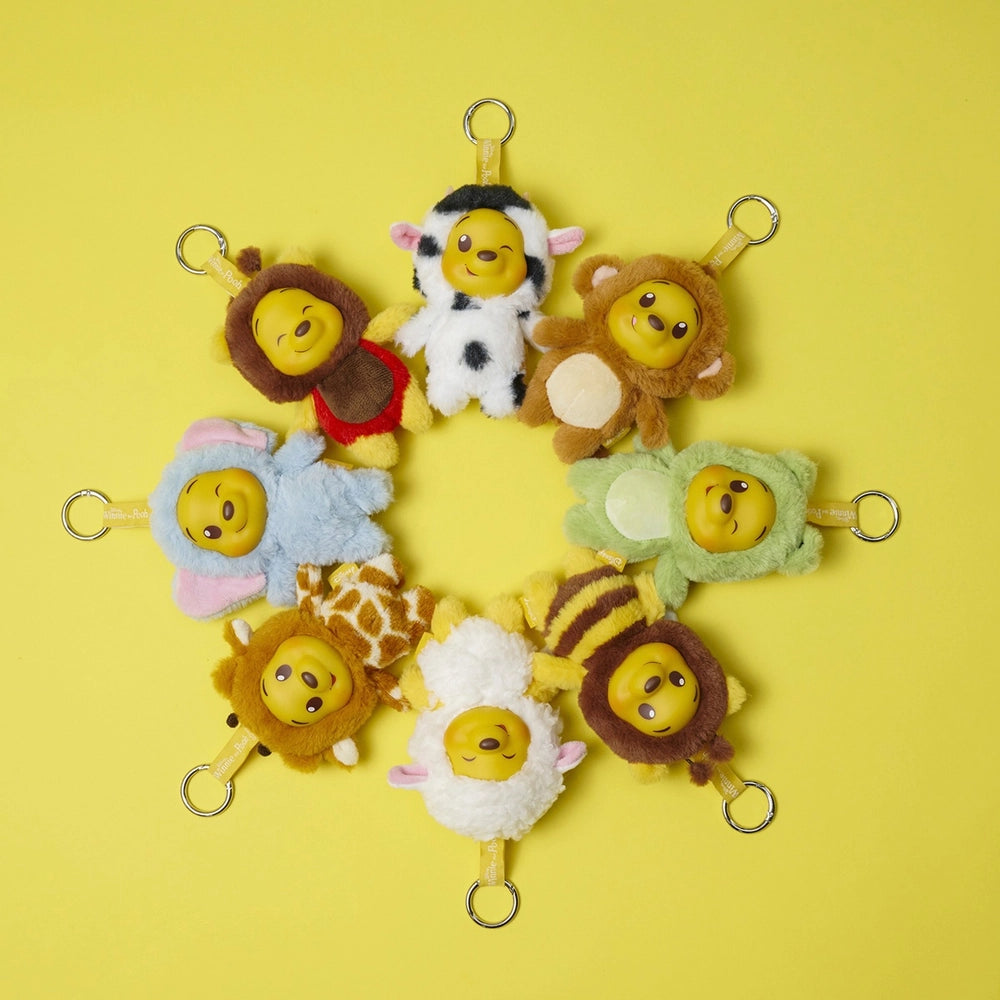 Disney Yuyus Winnie The Pooh Character Plush Keychain Assortment