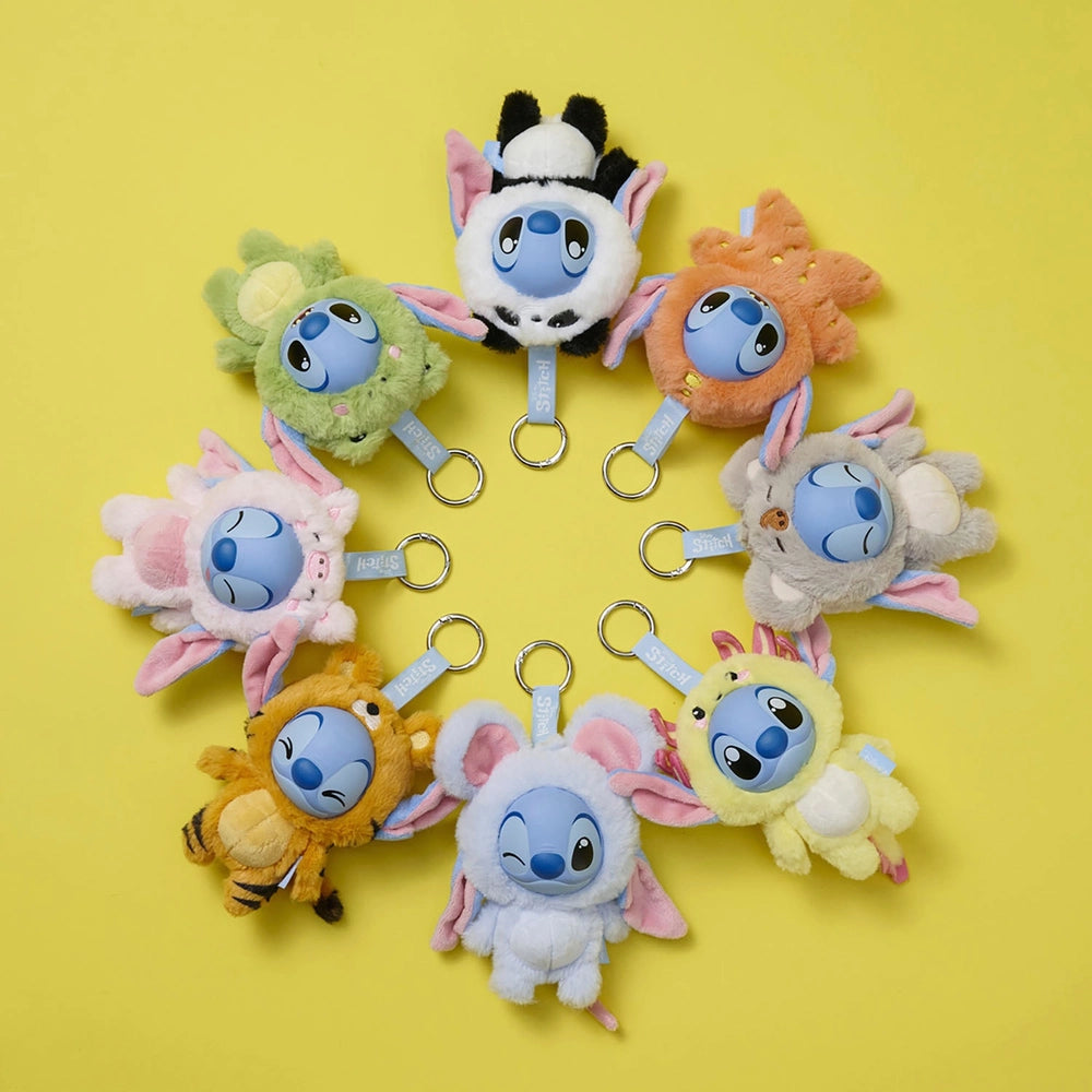 Disney Yuyus Stitch Character Plush Keychain Assortment