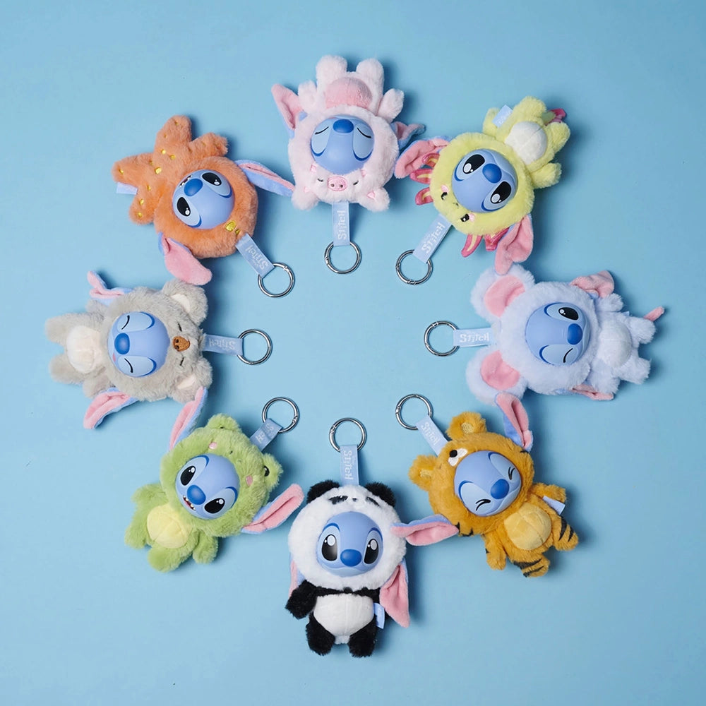 Disney Yuyus Stitch Character Plush Keychain Assortment
