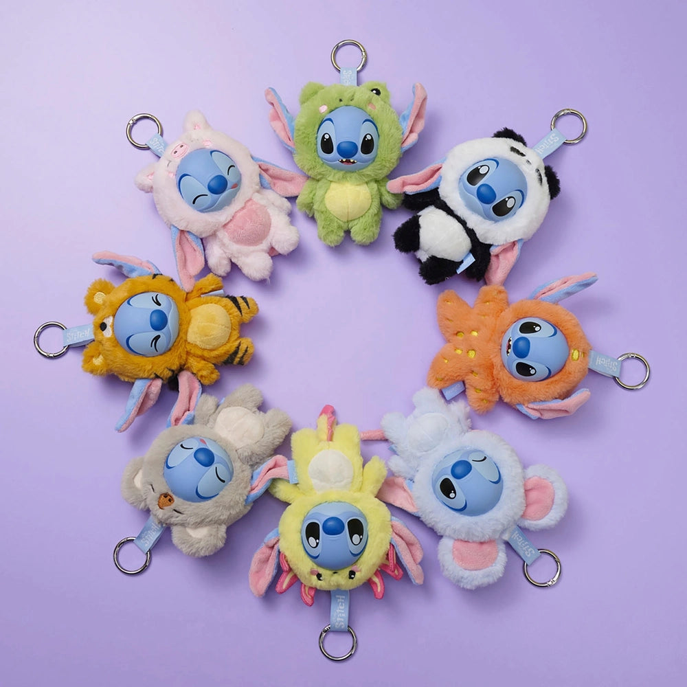 Disney Yuyus Stitch Character Plush Keychain Assortment