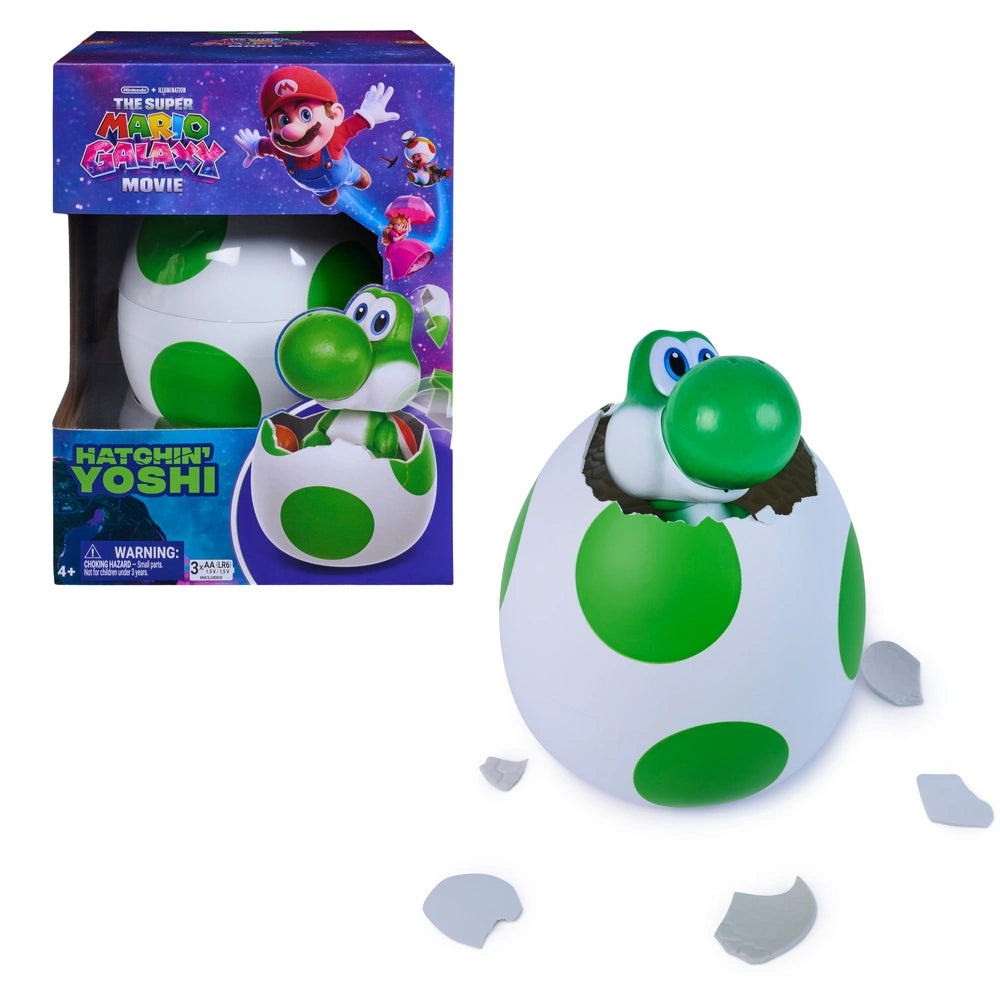 Nintendo The Super Mario Galaxy Movie: Hatchin' Yoshi Interactive Toy Egg