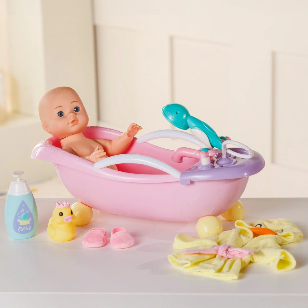 Baby Doll With Bath Tub Set
