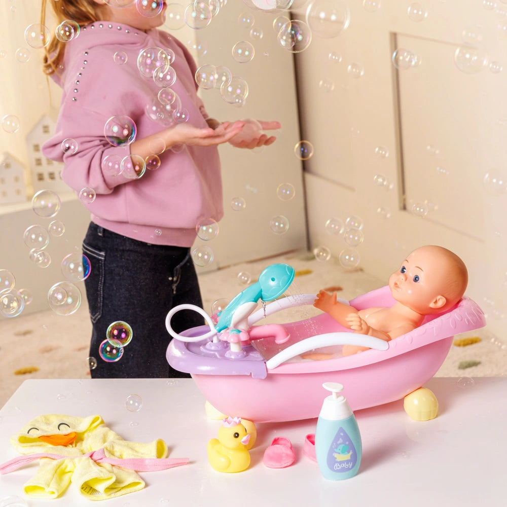 Baby Doll With Bath Tub Set