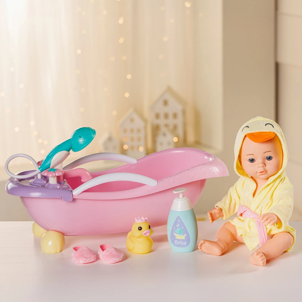 Baby Doll With Bath Tub Set