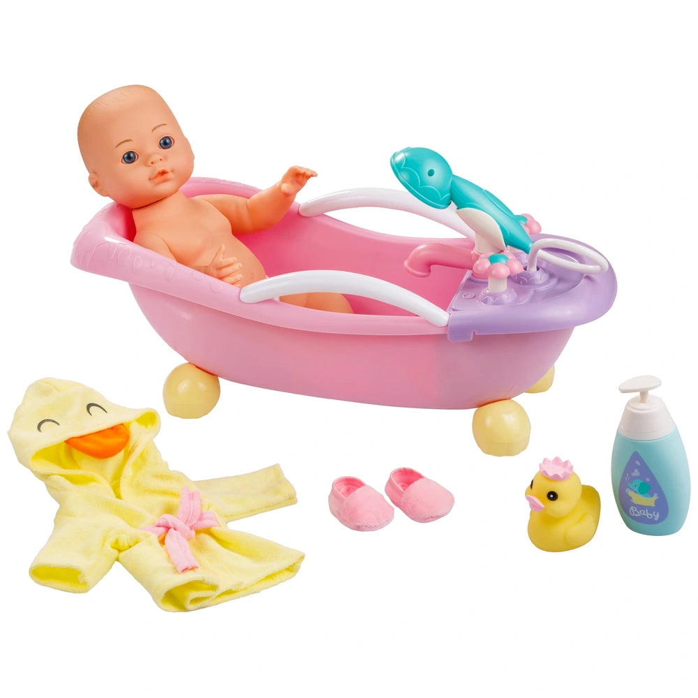 Baby Doll With Bath Tub Set