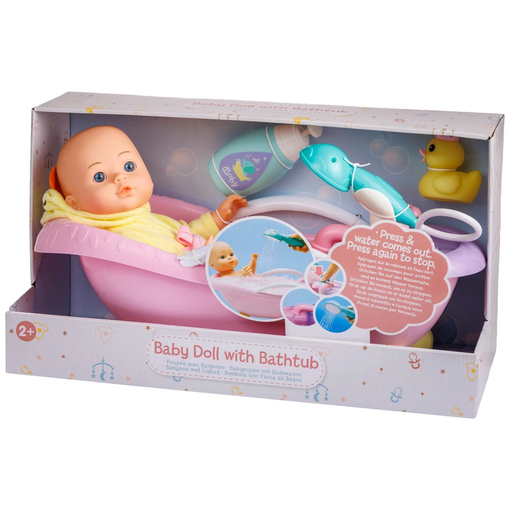 Baby Doll With Bath Tub Set