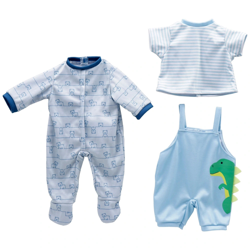 Ivy & Lily Baby Doll Onesie And Overalls Outfit 2 Pack