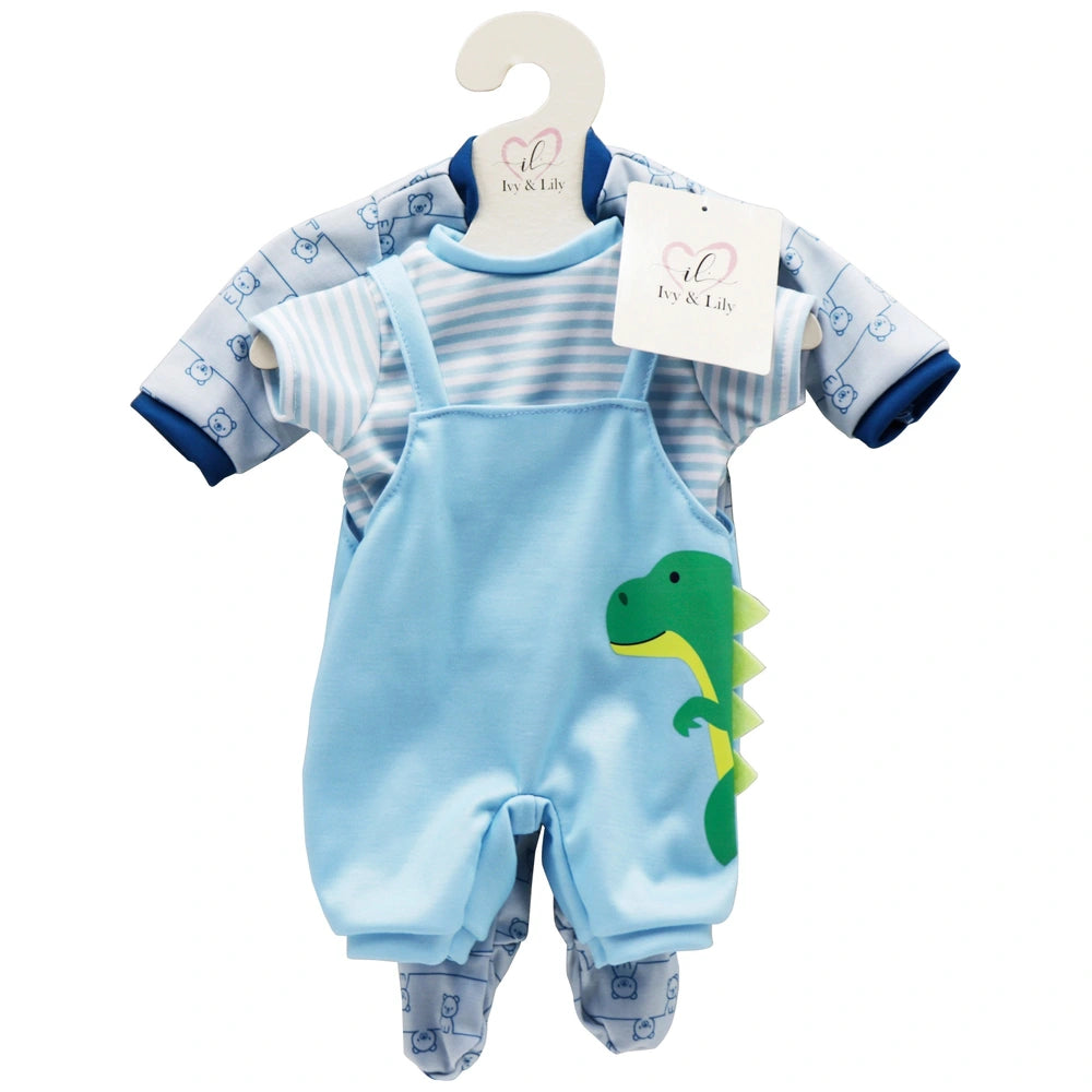 Ivy & Lily Baby Doll Onesie And Overalls Outfit 2 Pack