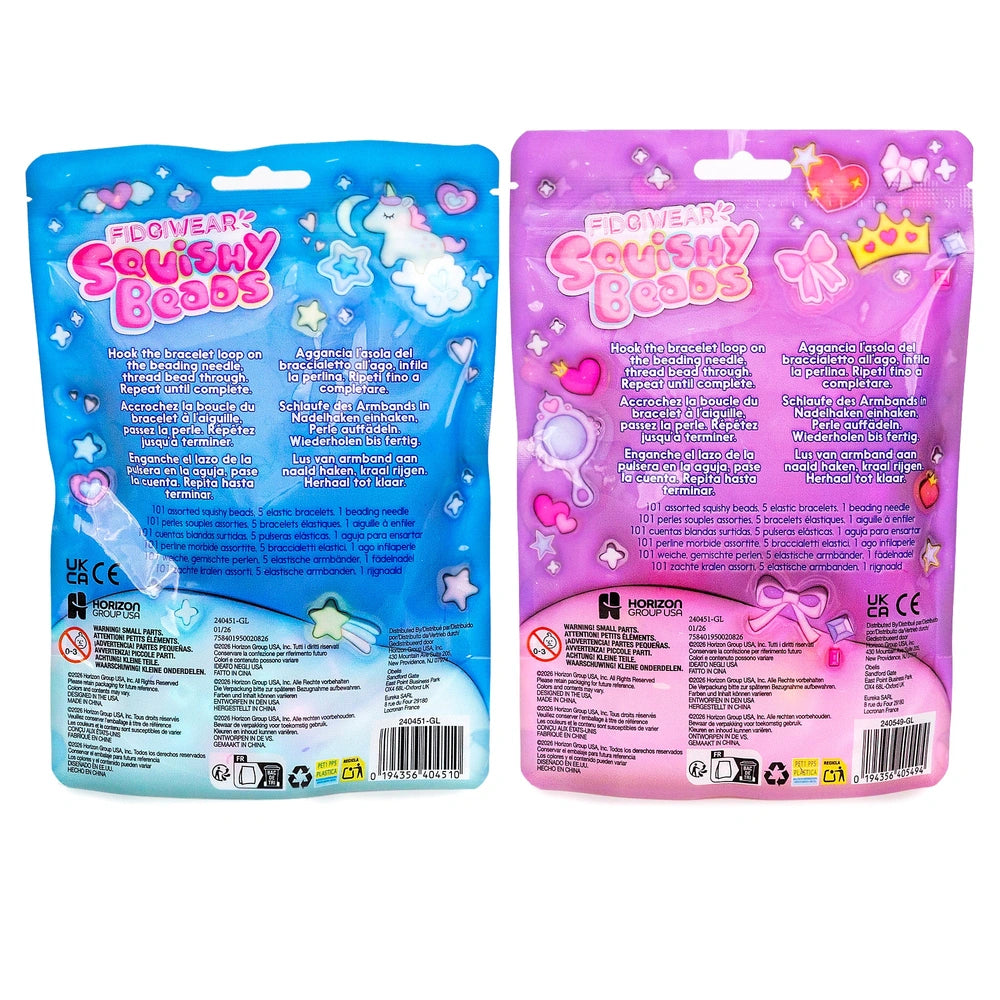 Fidgiwear Squishy Beads Pink And Blue Scented Assortment