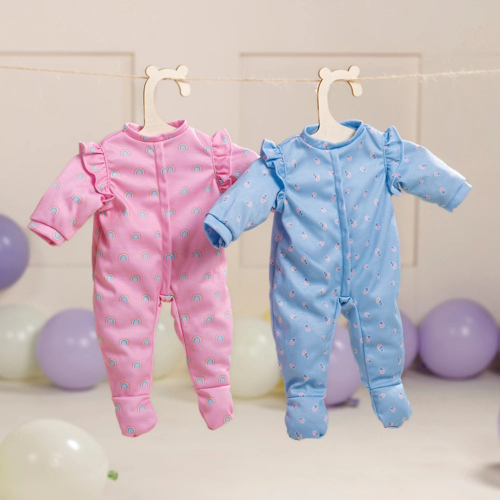Ivy & Lily Baby Doll Rompers Rainbow And Floral 2 Pack