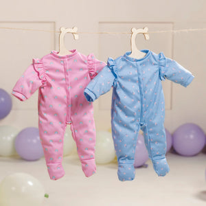 Ivy & Lily Baby Doll Rompers Rainbow And Floral 2 Pack