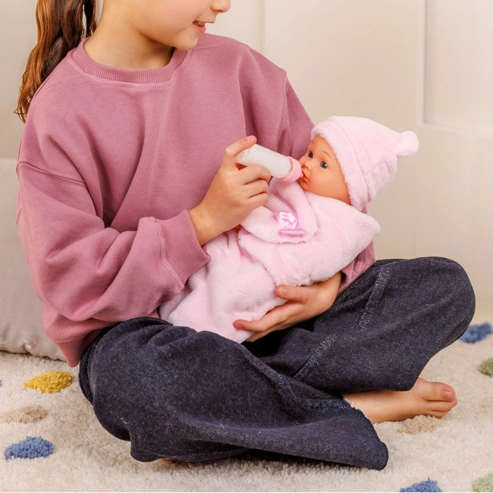Cosy Baby Swaddle Doll Pink 35.5Cm