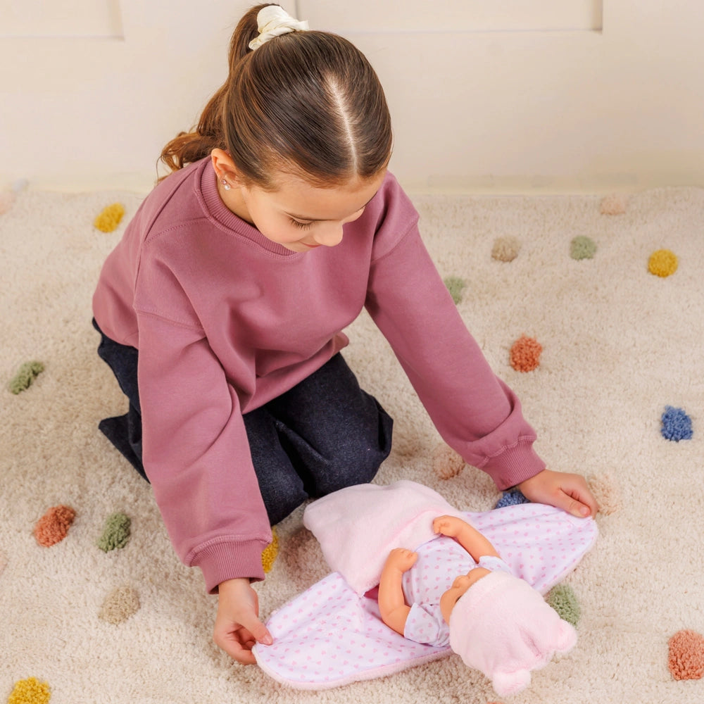 Cosy Baby Swaddle Doll Pink 35.5Cm