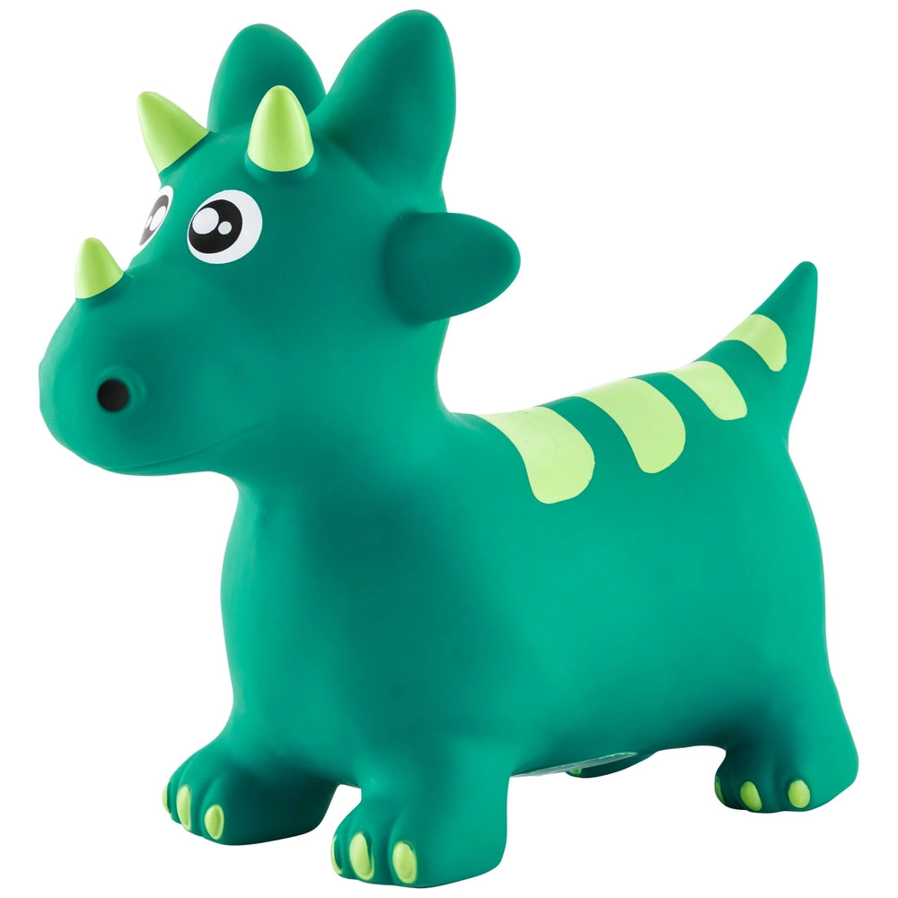Big Steps Inflatable Jumping Dino Ride On Green