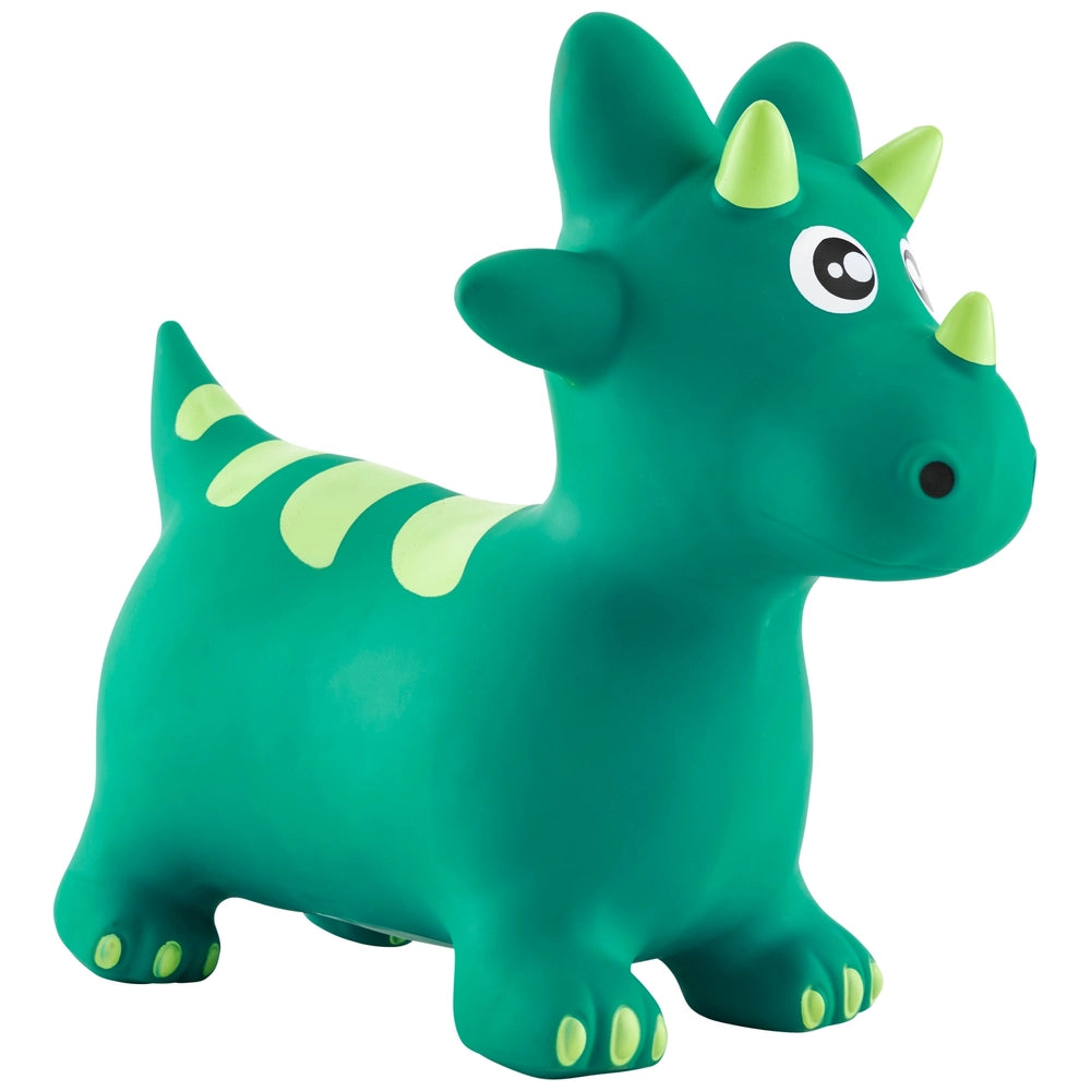 Big Steps Inflatable Jumping Dino Ride On Green
