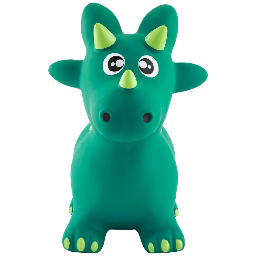Big Steps Inflatable Jumping Dino Ride On Green