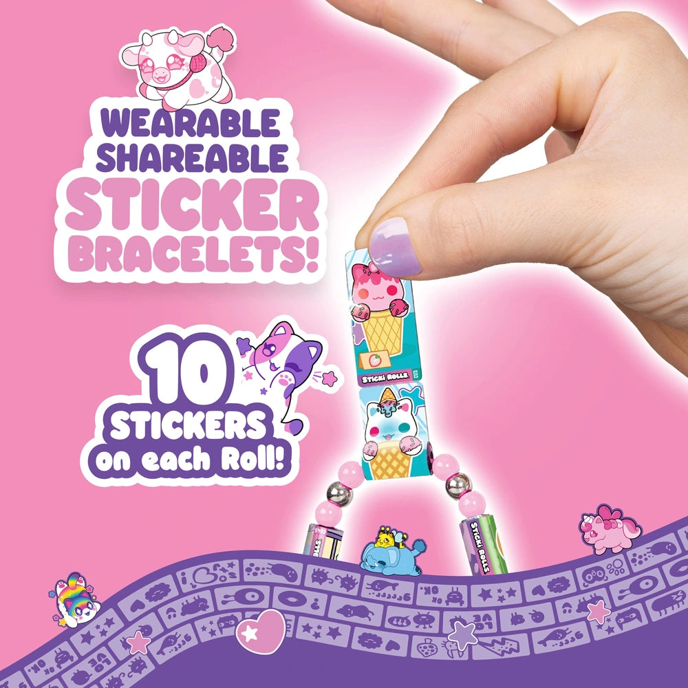 Sticki Rolls Aphmau Sticker Bracelet Set With 50 Stickers