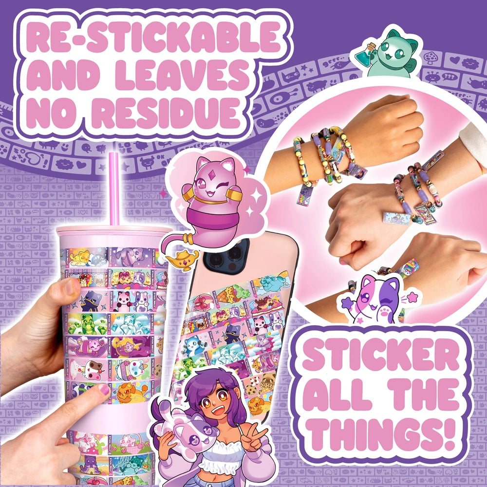 Sticki Rolls Aphmau Sticker Bracelet Set With 50 Stickers