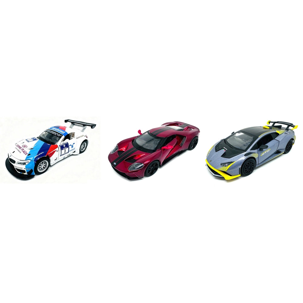Metal Speed Zone 1:32 Diecast Pull-Back Cars 3 Pack