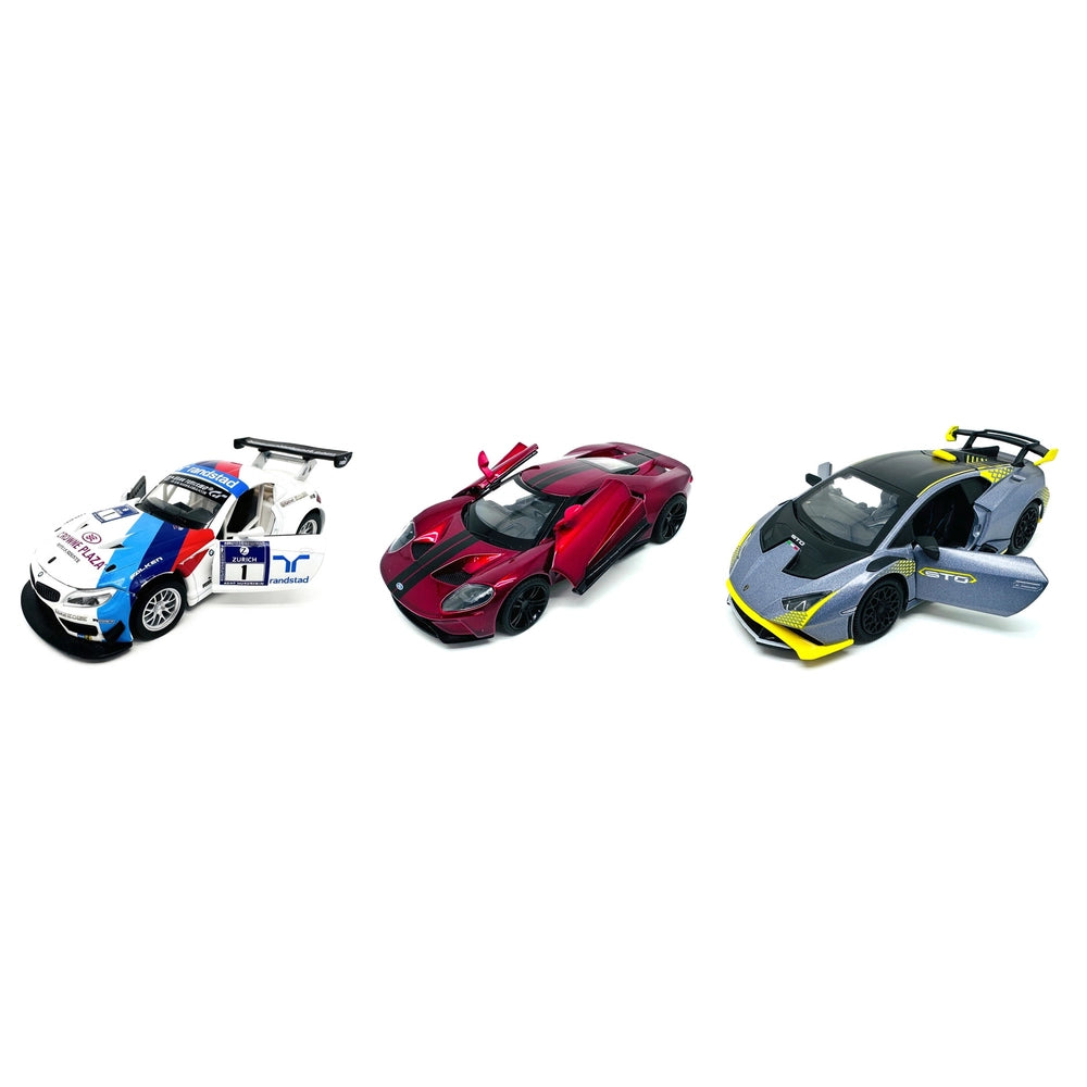 Metal Speed Zone 1:32 Diecast Pull-Back Cars 3 Pack